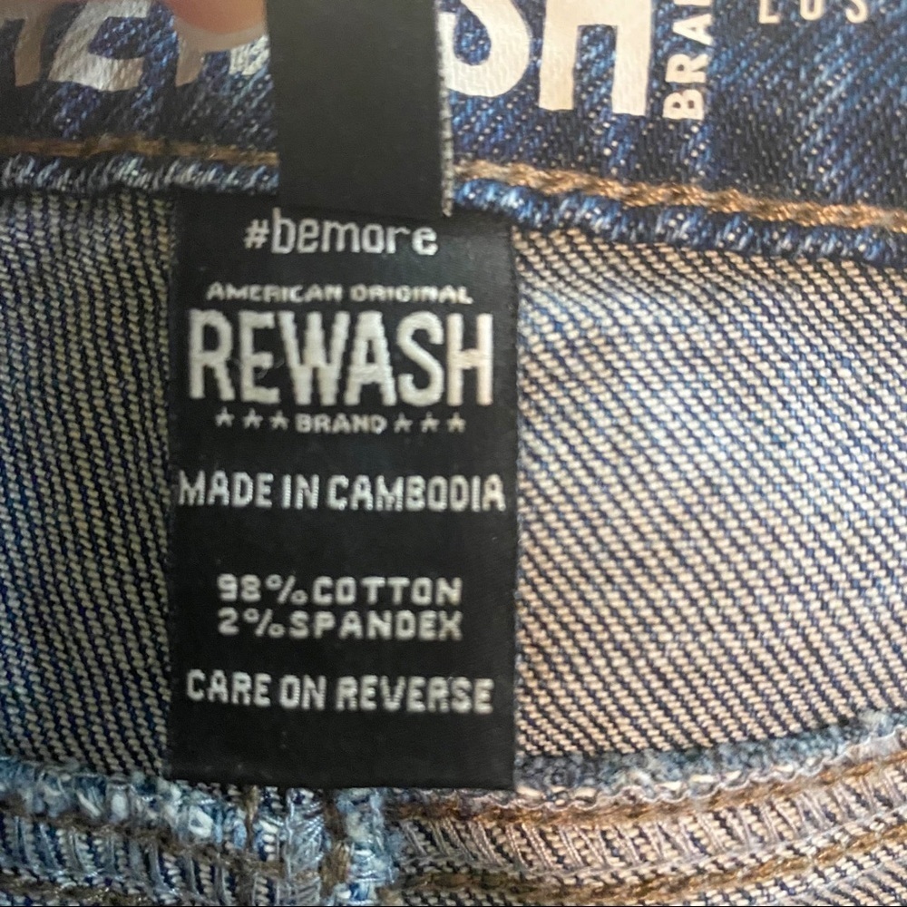 REWASH Super Hi-Rise Mom Jeans 29 Raw Step Hem Distressed - Picture 12 of 14